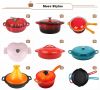 Manufacturing Cast Iron Enamel Cooking Pot Frying Pan Kitchen Casseroles Cookware Set Dutch Oven OEM/ODM