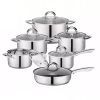 Factory Supply 20-Piece Multi-Ply Stainless Steel Cookware Set casserole high-end popular pots and pans OEM