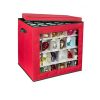 48-Cube Ornament Storage Container, Red Storage Box, Storage Bins