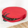 30-Inch Holiday Wreath Storage with Handles, Red Christmas Storage Bags