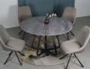 ceramics top dining table fabric chair