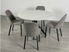 ceramics top  dining table fabric chair