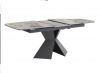 ceramics top flexible extensible dining table fabric chair