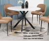 ceramics top  dining table fabric chair