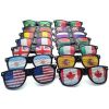 2022 Wholesale Promotional Sunglasses World Cup Football Fans Party Promo Sunglasses Pinhole Sticker Flag