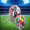 2022 Qatar World Cup Gifts 3D Football Souvenir Custom PVC Football Keychain Flags of Countries