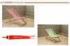 Factory direct sale outdoor beach chair wooden comfortable lounge chair folding portable