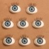 Acrylic oval doll eyes with eyelashes