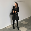 5050 Leather Elastic Flat Bottom Thin Leg over Knee Boots Autumn & Winter New Plush Long Tube Women's Boots