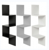 D'Topgrace 3 Tier Grey Wall Mount ZIGZAG Corner Shelves