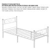 Cheap Nordic Metal Bed Furniture for Hotel-Bedroom-Apartment-Loft Wrought Iron Metal Bed.