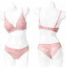 Sexy Lace See Through Big Cups C D E Comfort Fat Women Bra Brief Sets Plus Size Underwear