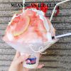 Disposable cotton ice bowl black shaved ice bowl plastic creative smoothie cup 500 transparent fried yogurt holding ice cup