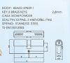 High Security Double Line sealing pins Lock cylinder 5 Computer Keys