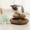 Interactive Scratch Pad Cat Toy with Toy Bell Ball