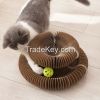 Interactive Scratch Pad Cat Toy with Toy Bell Ball