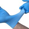 Disposable blue color nitrile gloves powder free made in china 