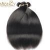 Silky Straight Human Hair Bundle Virgin Hair Weft Natural Black Color