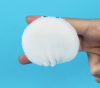 High quality japan flocked  Soft Fluffy Makeup Loose Powder Puff Air Cushion Cosmetic Loose Powder white Fluffy Puff With Satin Ribbon