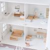 kid's pretend toys role play toys wooden doll house toys