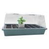 24 Cells Plastic Nursery Pots Planting Seed Tray Kit Plant Germination Box with Dome and Base Garden Grow Box Gardening Spirehus