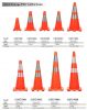 Colorful Traffic Road Safety PVC Flowing Tiny Certificated Reflectorized Slim Shape Flexible Reflective Delineator Warning Traffic Collapsible Traffic Cones