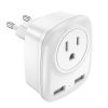 EU TO US Adapter Fast Charger Charger Quick Charge 3.0 Adapter USB Wall Charger  Home AC Charger 3 in 1 travel adapter Mobile phone charger
