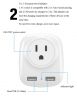 EU TO US Adapter Fast Charger Charger Quick Charge 3.0 Adapter USB Wall Charger  Home AC Charger 3 in 1 travel adapter Mobile phone charger