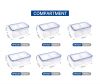 Thin Wall Refrigerator Microwave Safe Preservation Vacuum Seal Food Storage Container Plastic Crisper Box Set, Lunch Box, China Ware, Plastic Tupper Box, Pop Grain Clear Dry Bpa Free Plastic Airtight Microwave PP Kitchen Box, Food Storage Container Set Wi