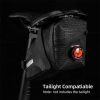 Reflective Rear Cycling Saddle Bag Taillight MTB Rode Bike Large Capacity Bag Bicycle Accessories Pouch