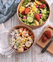 eco friendly food packages paper bowl with lid