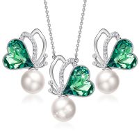 Pearls And Crystals Fashion Jewelry Sets For Women 