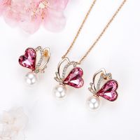 Pearls And Crystals Fashion Jewelry Sets For Women 