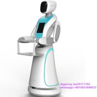 Humanoid waiter robot used in restaurant and supermarket