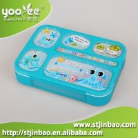 Plastic Leakproof for every 6 Compartments Lunch Bento Box with Spoon