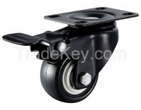 Dimand Soft PU Caster For Movable Furniture, Trolley, Shopping Carts