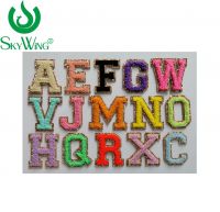 Beautiful Chenille embroidered letters patches 