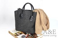 Handmade Felt handbags, Natural felt bag