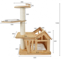 Empty realm solid wood cat climbing frame base model