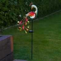 Outdoor Garden Solar Peacock Stake LED Lights Lamps