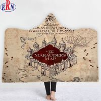 3D Hoodie Blanket Coral Fleece Hooded Blanket Winter Warm Travel Airplane Sofa Bed Throw Blankets