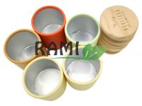 Rami Tin Can Air Tight Containers New Design wooden lid paper tube Tea Packaging