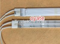 Half white reflector twin twin tubes 4000w infrared heating lamp