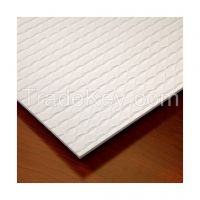 Square Lightweight Waterproof 2 Ft. X 2 Ft. White Ceiling Panel Suspen