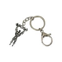 Dumbbell weightlifting fitness keychain