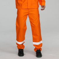 Designable flame retardant cargo pants men&#039;s wholesale with reflective tape