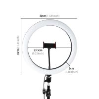 Factory Dimmable 12 Inch Selfie LED Ring Fill Light With Tripod Stand Circle Light  Photo Video