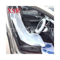 Disposable car seat cover set 5 in 1 steering wheel/handbrake/foot mat