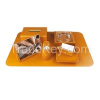 PU Leather Hotel Accessories Desk Set