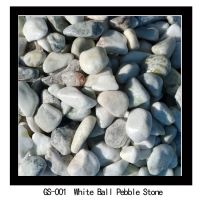 GS-001 white pebble ball stone for decorate the garden and street